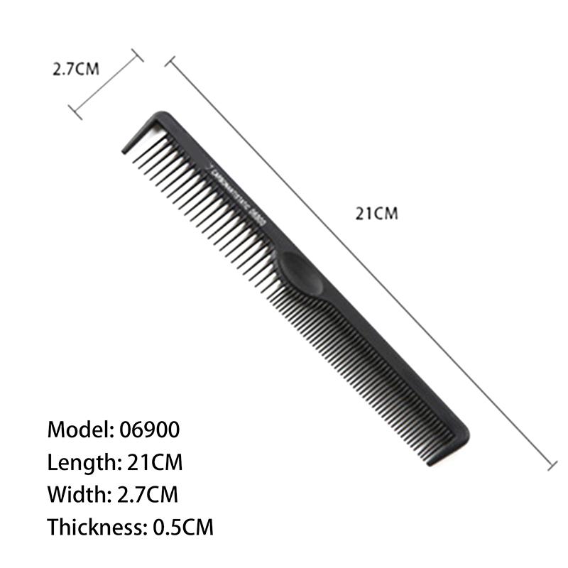 Black Professional Hair Cutting Comb Anti-Static Flat Head Cutter Comb Finetooth Haircut Brush Salon Tools Barber Hair Accessor