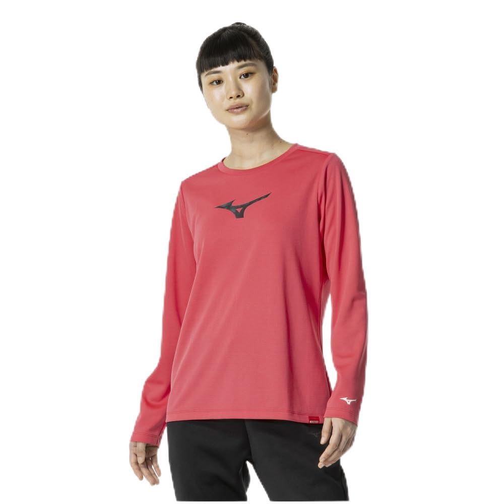 

Mizuno Breath Thermo Training Logo Long Azalea XL Wear, T-Shirt, Sleeve, Moisture-Wicking, Heat-Generating, 32MAB855, Pink,