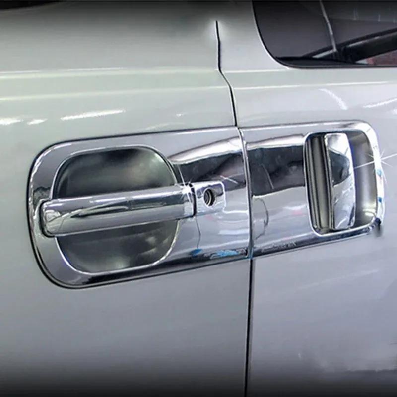 For Hyundai Grand Starex H-1 i800 2018   ABS Chrome Carbon Exterior Side Door Handles door door Bowls Frame Cover Trim