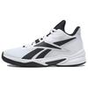 Reebok MORE BUCKETS Comfort Color-Blocked Outdoor Mid-Top Vintage Basketball Shoes, Men's White Black GY5462