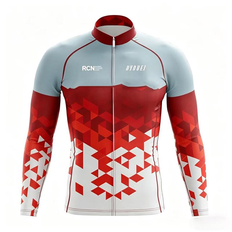 Autumn Breathable Cycling Suit New Rcn Team Autumn Cycling Jersey Bib Pants Set Ropa Ciclismo Bicycle  Clothing Road Bike Suit Men