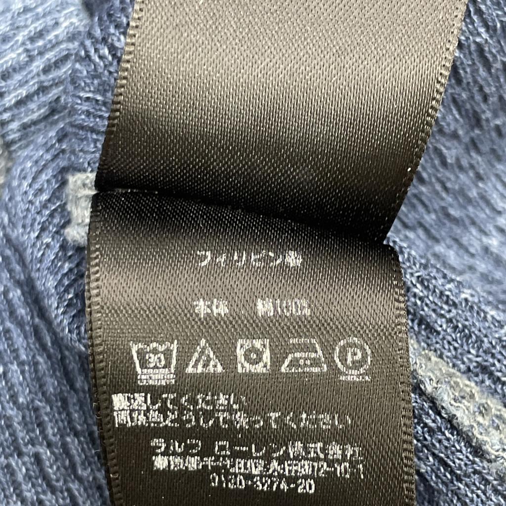 RRL Indigo Henley Neck Short Sleeve Top tops M IndigoUsed