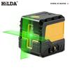 Compact 2-Line Green Laser Level with Strong Light and Auto Line Drawing