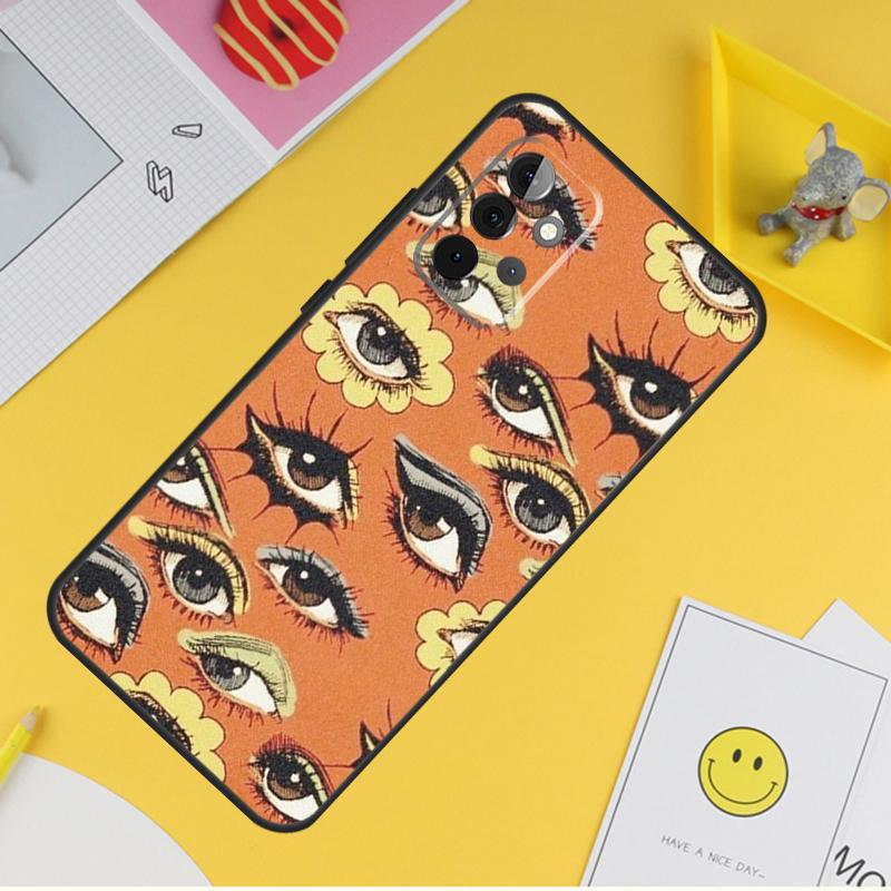 Augen Illustration Hülle Für Samsung Galaxy A54 A34 A14 A56 A52 A53 A16 A26 A36 A55 A35 A15 A32 A12 A33 A13 A17