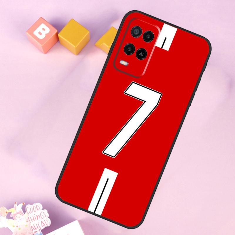 FootBall Number 10 7 For OPPO A78 A98 A58 A5 A9 A53 A17 A57 A77 A16 A76 A96 A54S A74 A94 A15 A52 A72 A93 Case