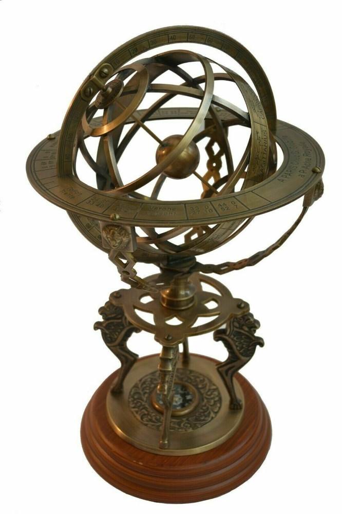 

18 Solid Brass Armillary Sphere Vintage Nautical Astrolabe Globe Nautical Décor M аеро