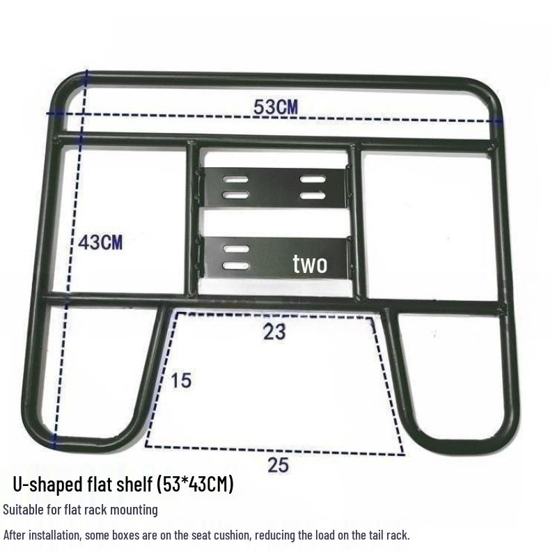 Electric Motorcycle Rear Rack for Food Delivery - Insulated Box Bracket