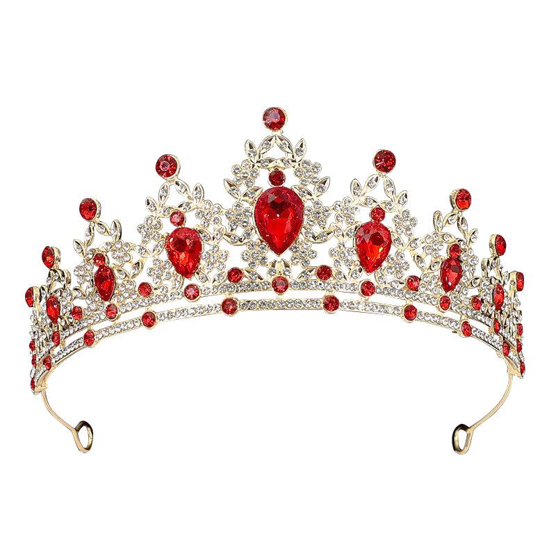 Brautschmuck Prinzessin Krone Barock Haarschmuck Geburtstag Krone Legierung Performance Stirnband Stirnband