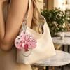Handmade Drilling and Puncture Orchid Keychain Backpack Decoration Flower Bag Pendant  Gifts