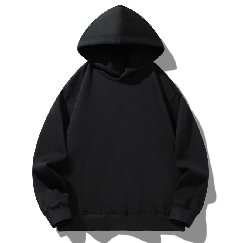 Heavyweight Hooded Sweatshirt for Men and Women In Autumn and Winter New American Style Drop Shoulder Loose Wide Version Solid Color Coat Hoodie