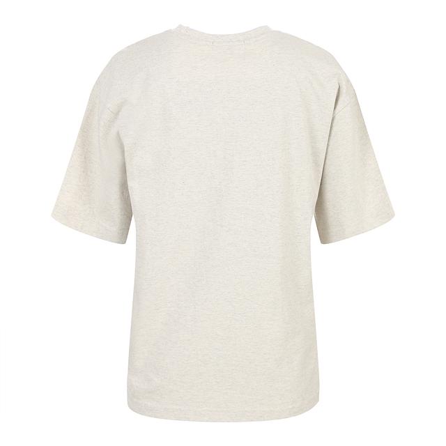 LALAFOX Cherry Heart T-Shirt Printed Short Sleeve T-Shirt Oatmeal Br2Ch015