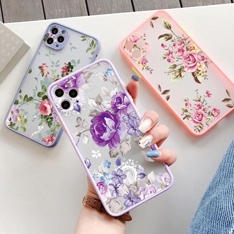 Retro Spring Bloom Flowers Phone Case For iPhone 15 14 7 8 Plus SE2 15 14 12 11 13 Pro Max X XR XS Hard Shockproof Back Cover