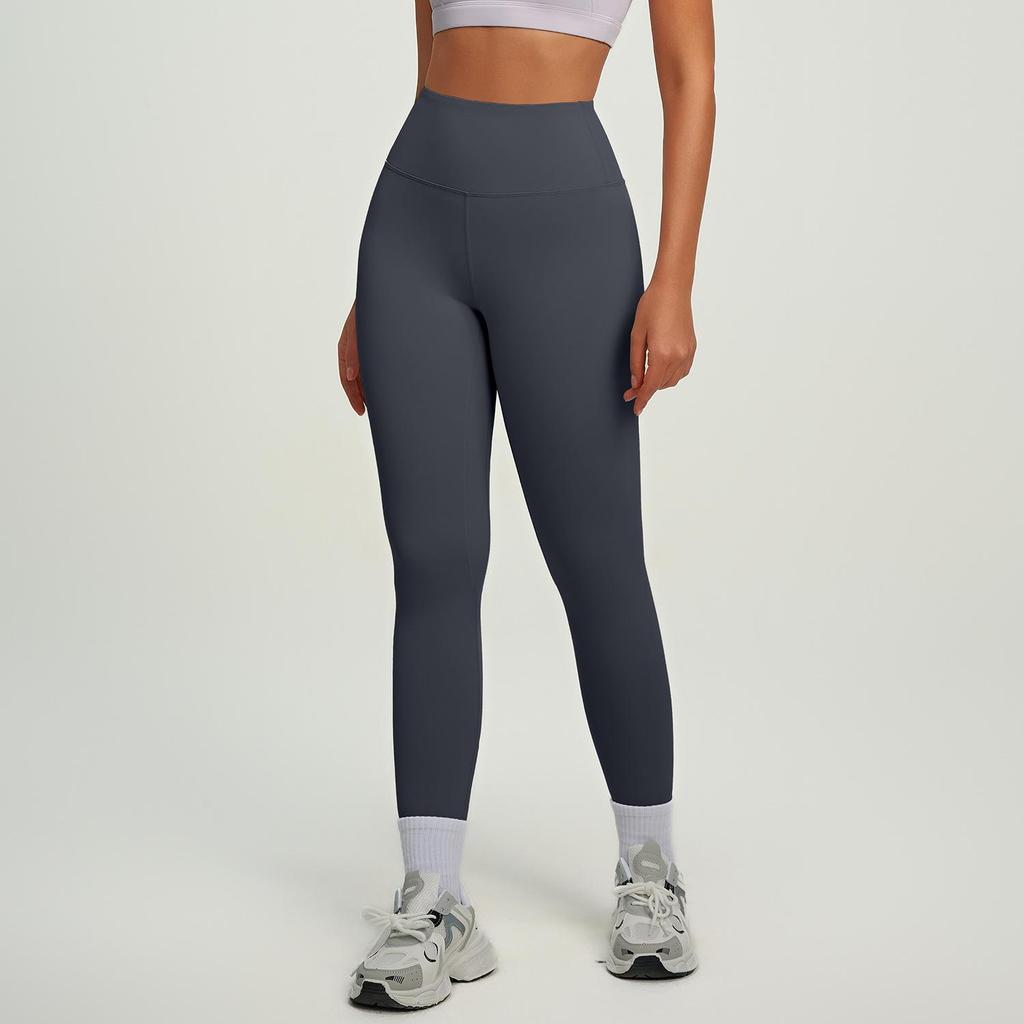 MT20 Women's High Waist Butt-Lifting Purple Yoga Pants - Peach Basic Sportswear