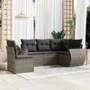 VidaXL Garden Lounge Set with Cushions 5 Pcs, Patio Sofas, Patio Furniture Set, Outdoor Furniture, Grey 3253707