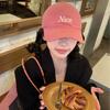 Letter Embroidery Sunshade Baseball Cap Women'S Spring Big Head Circumference Simple Fashion Wide Brim Cap
