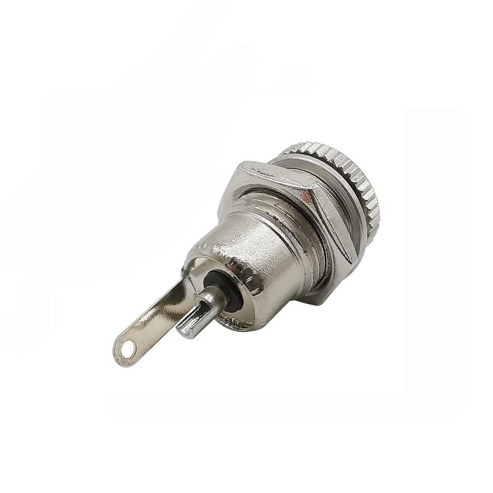 Metal DC Jack Adapter 5.5 x 2.1mm Panel Mount Connector DC Power Female Socket Jack