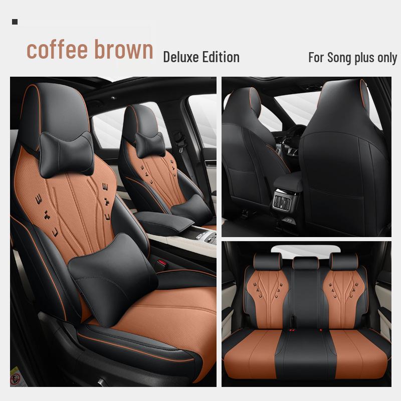 BYD Song Plus DMI Custom Leather Car Seat Cover, Full Wrap, Universal Fit for All Seasons, 5-Seater.