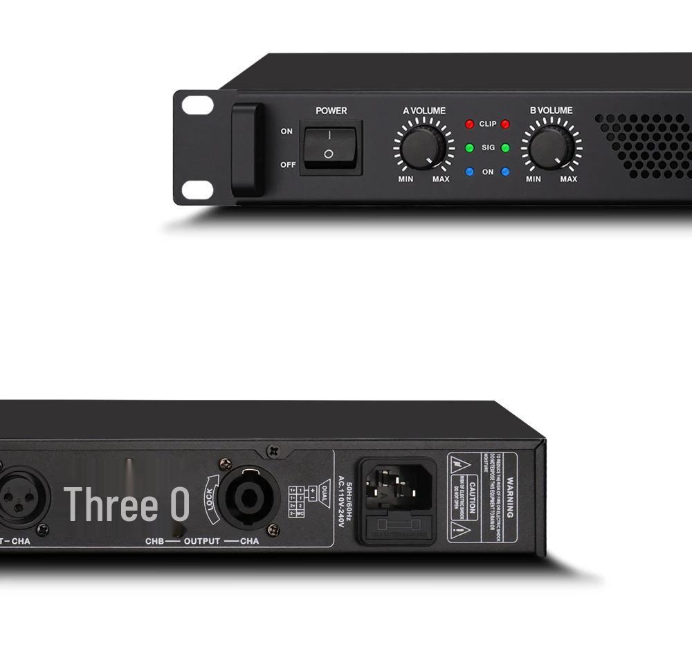 Dual Channel 1U Class D Stage Speaker Amplifier for Campus and Conference Rooms