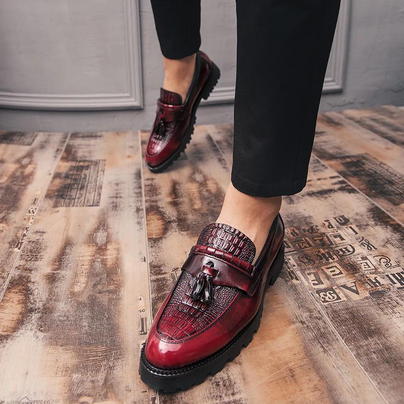 Pánské Boty Vysoce Kvalitní Kůže Pánské Mokasíny Boty Vintage Střapec Pánské Nazouvací Venkovní Oxfordky Mokasíny Homme Delocrd