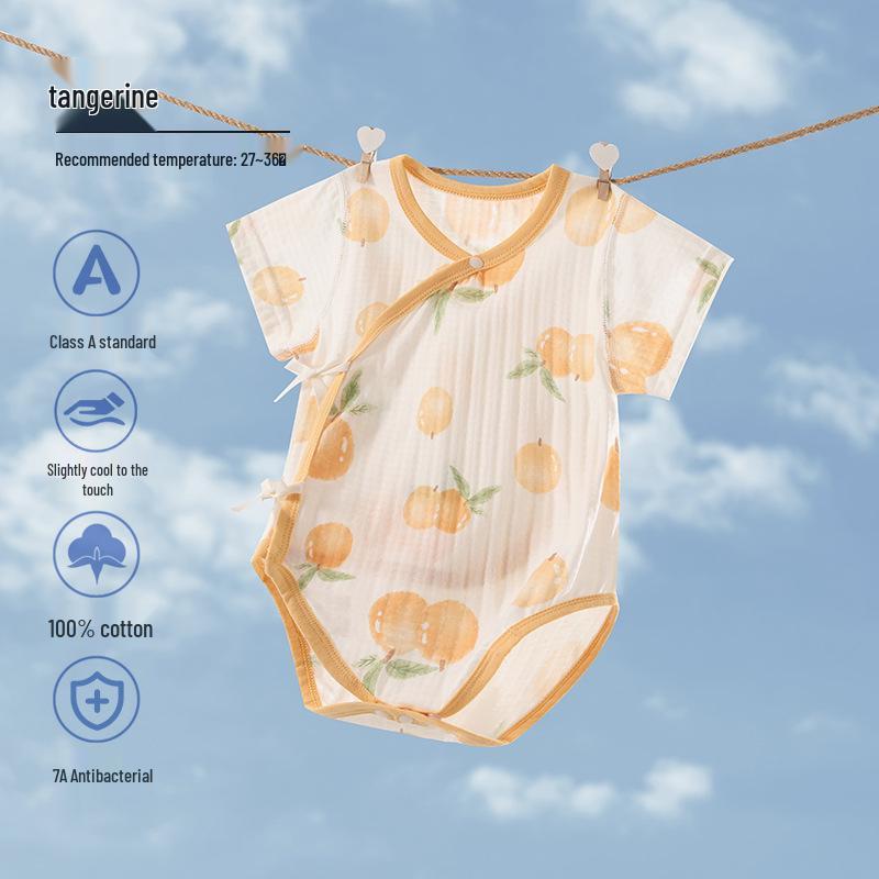 Ademende Zomer Katoen Baby Outfit: Lichtgewicht, Zweetabsorberend & Zacht voor 0-1 Jarigen