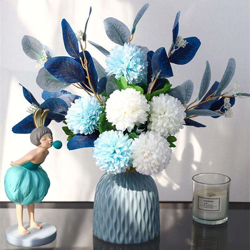Artificial Flowers And Fake Flower Bouquets For Home Dining Table Decoration. Home Flower Arrangement And Floral Art
