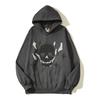 American Retro Flame Skull Foam Printed Hooded Sweater, Loose Coat for Men and Women In European and American High Streets