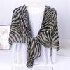 French Old Money Style New Style with Enlarged and Widened Zebra Pattern Silk Scarf for Women, Fashionable and Versatile Thin Office Scarf Shawl