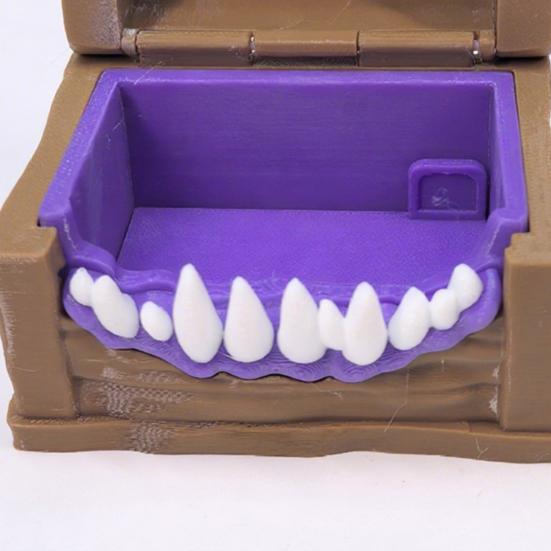 Horror Mimic Dice Storage Box Heavy Duty Plastic Mini Jewelry Box Miniature Necklace Earrings Organizer Chest Ornaments
