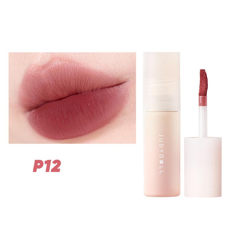 Lápiz labial Barro labial crema pequeña puré show blanco boca rojo caja ciega brillo labial mate