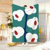 Classic motif A-Abstract Floral Throw Lightweight 240g Flannel Blanket Soft Skin-friendly for Summer Cooling