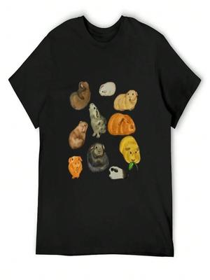 Guinea Pigs T-Shirt Anime Tshirt Funny T-Shirt Cotton Man T-Shirts Customs Unisexs Clothing