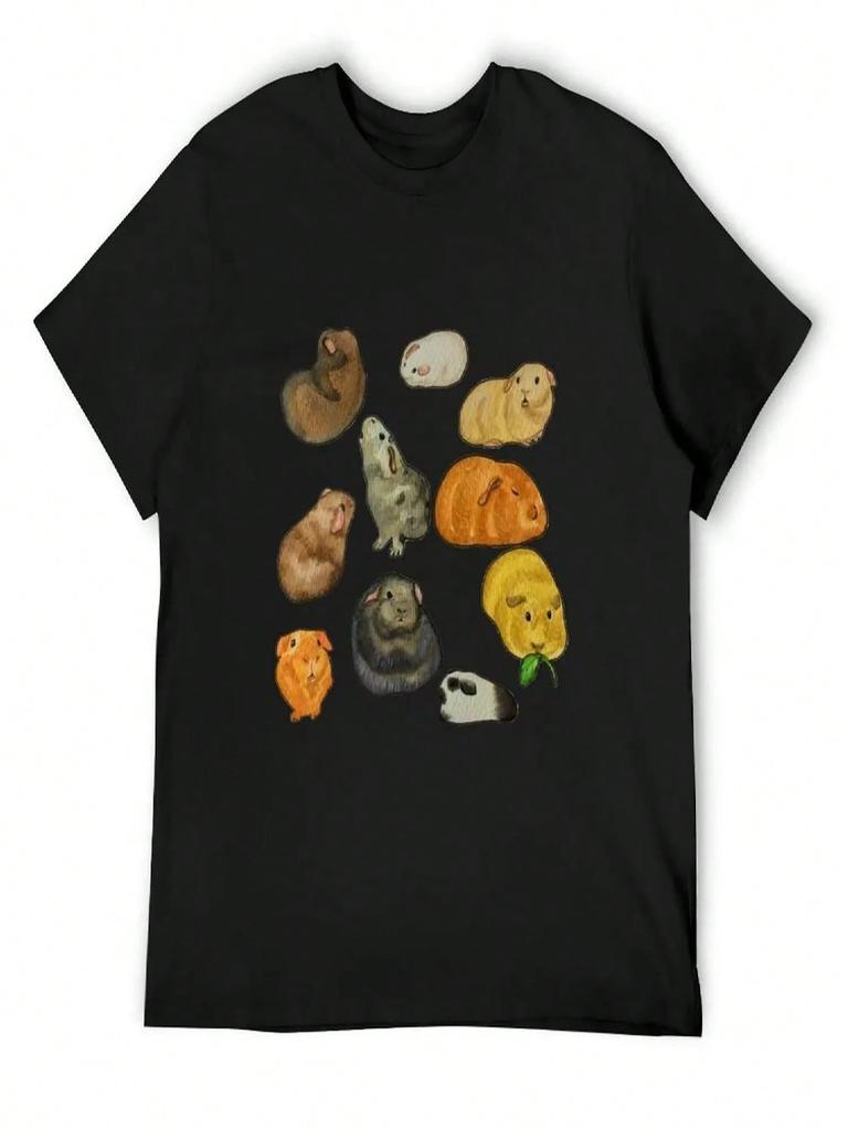 Guinea Pigs T-Shirt Anime Tshirt Funny T-Shirt Cotton Man T-Shirts Customs unisexs Clothing