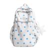 Schoolbag Korean Polka Dot Backpack Female Students Daily Large Capacity Lightweight School Bag Junior High School Students ins Travel Backpack