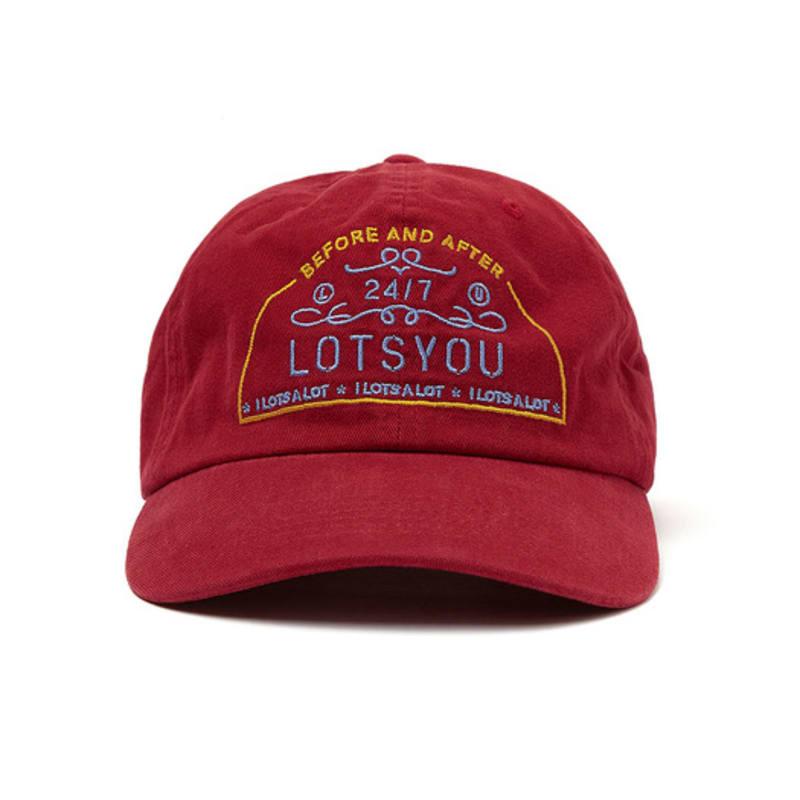 

LOTS YOU lotsyou_Old Money Classic Ballcap red OS