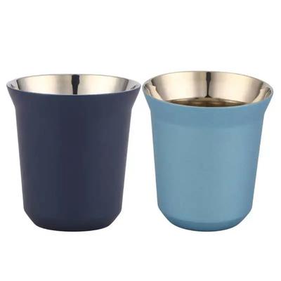 80ml/160ml 304 Stainless Steel Coffee Cup Double Wall Cup Insulated Capsule Cup Milk Mug for Home Shop Drinkware Espresso Cups