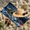 Superheroes Print Beach Towel Design, Soft, Lightweight. for Home Bathroom, Spa, Pool, Yoga, Surfing, Camping, Gift for Family, Friend