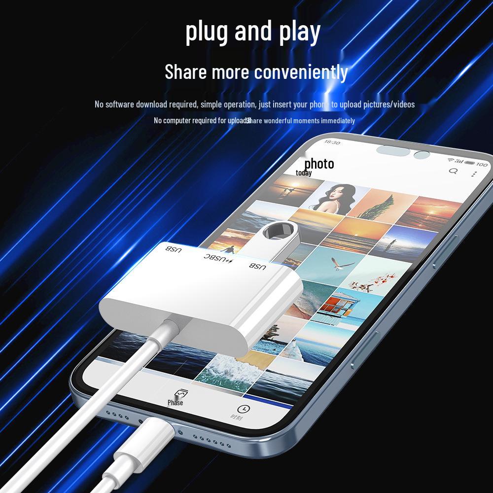 15W Fast Charging USB OTG Type-C Adapter for Mobile Devices