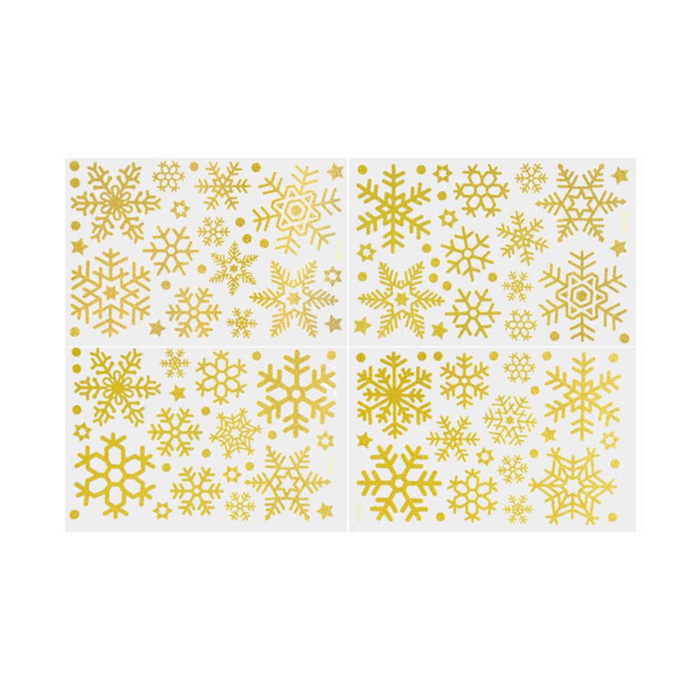 4pcs Christmas Snowflake Window Decals Anti-static And Waterproof Snowflake Window Decals 20.5*30cm Christmas Decoration