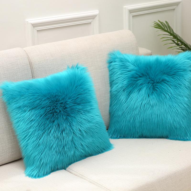 Hot Home Ins Nordic Imitation Wool Plush Sofa Pillow Case Pillow Case