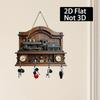 Wooden Wall Hook Vintage Keyframe Storage Hooks Portable Key Holder  Wall Porch