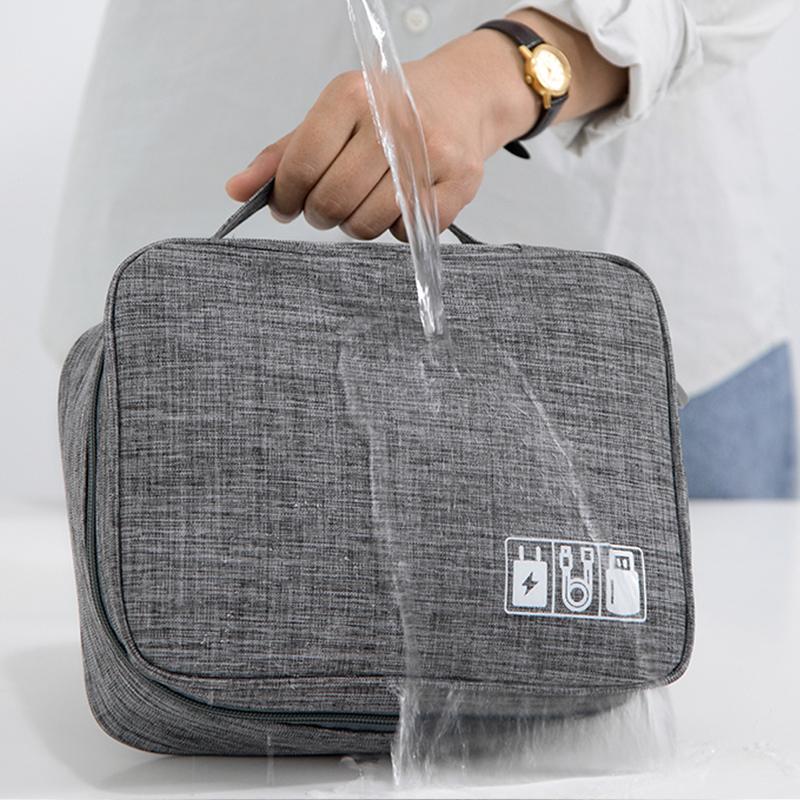 USB Data Line Power Bank Storage Bag Travel Cosmetic Organizer Case Portable Cable Storage Bag Waterproof Digital Organizer