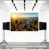 1 piece of 2D flat background fabric suitable for hiking and enjoying the river and mountain scenery for parties.