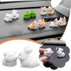 2Pcs Cartoon Kiss Face Rabbit Kitten Doll Ornaments Funny Resin Ducks Frogs Figurines Ornaments Car Interior Dashboard Ornaments