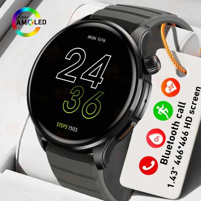 Bluetooth Call Smart Watch Men 1.43" Amoled Full Touch Screen 100+ Sport Mode Screen Always Display Waterproof Smartwatch Women