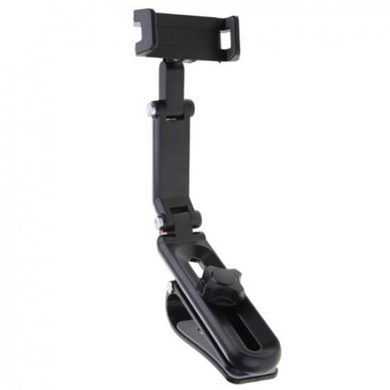 Sun Visor Car Mount Phone Holder GPS Rearview Mirror 360 Degree Mount Adjustable