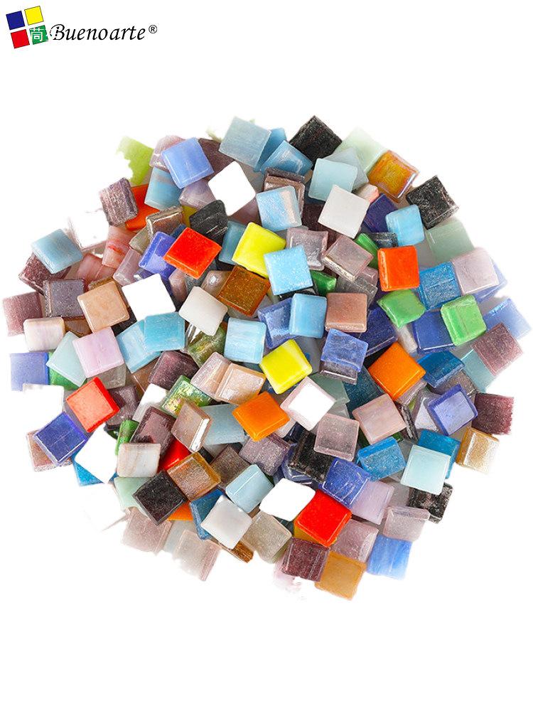 260 Stück 1 cm Transparente Eisjade Mosaik Glasperlen für DIY Kerzenhalter Basteln