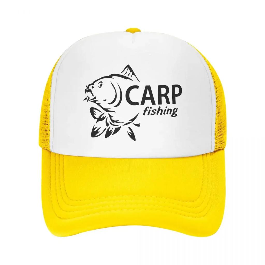 Custom Fishinger Carp Fish FisherUnisex Baseball Cap for Unisex Women Personalized Breathable Trucker Hat Outdoor Snapback Dad Hats