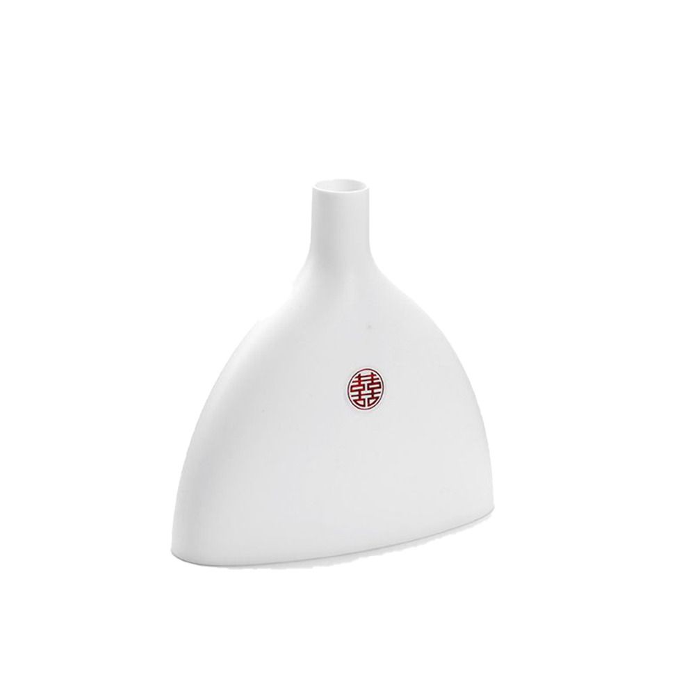 

DIY Wedding Vase Easy to Clean Vase Ornaments Portable Flat Lucky Vase Living Room белый