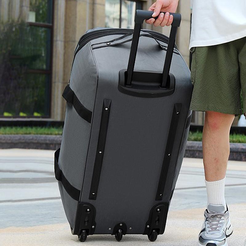Wheel Bag Large-capacity Oxford Cloth Trolley Travel Bag for Men Women Going Out To Work Storage Folding Luggage Bag Checked Luggage Bag