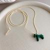 Colorful Horse Pendant Long Necklace for Women Simple Adjustable Sweater Chain Jewelry Gifts Fashion Accessory